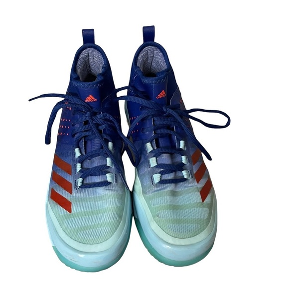 Adidas Damen Crazyflight X Mid Blue Sneakers Size 8.5 - Picture 3 of 10